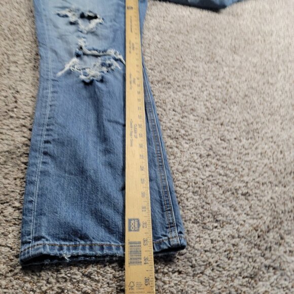 Levis 541 Jeans Mens 38x34 Blue Athletic Taper Denim Distressed - Picture 3 of 6